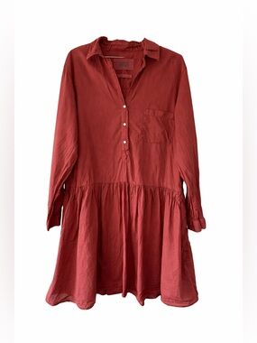 Greyson Changemaker Shirt Dress Size 5 Cotton Tiered Button